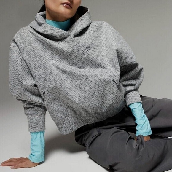 Nike Forward Hoodie Tech Pack Therma Fit Adv Sweatshirt Womens XS Heather Gray - Picture 1 of 12
